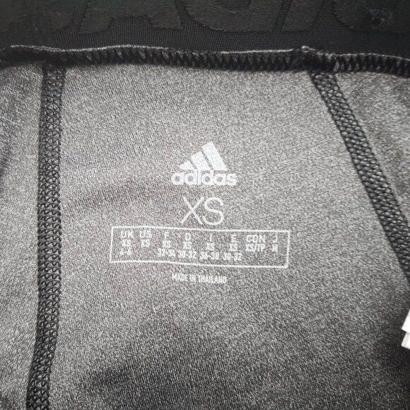 2 / $30.00 - Adidas Ladies Size XS Grey w/ Black & Pink Accents Leggings - Picture 3 of 11